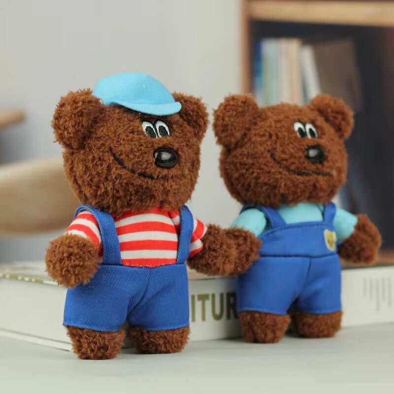 Wholesale Cute Teddy Bear Plush Keychains Strap Bear Creative Student Bag Pendant Accessory Toy for Kids 16