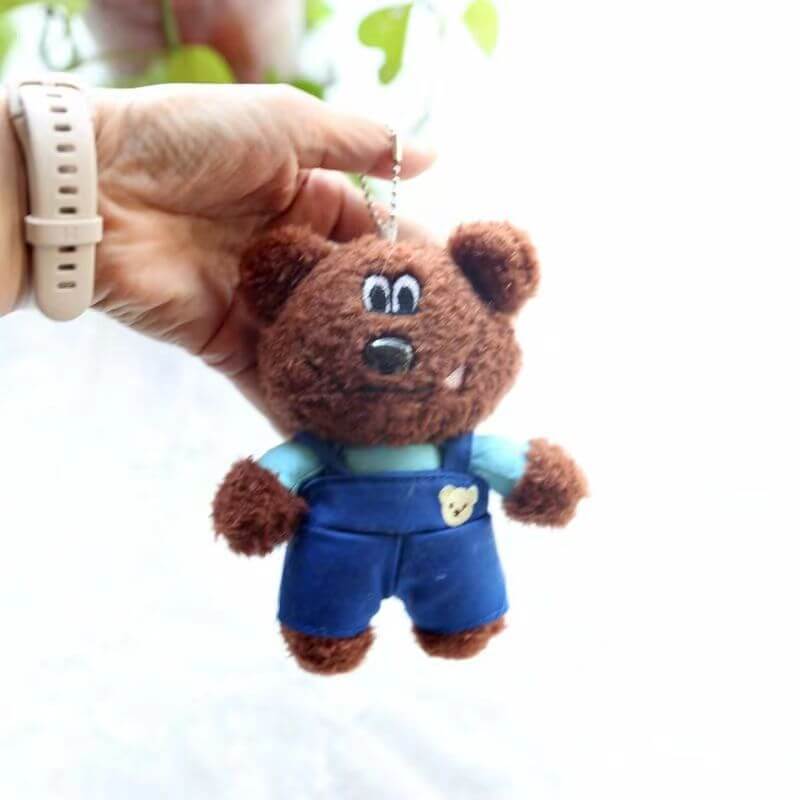 Wholesale Cute Teddy Bear Plush Keychains Strap Bear Creative Student Bag Pendant Accessory Toy for Kids 14