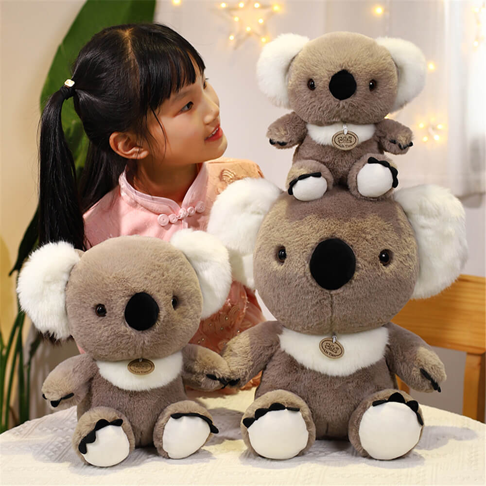 Wholesale Kawaii in stock  Lifelike Koala Plush Toy Soft Australian Koala Bear Plush Stuffed Animals Children Gift 12