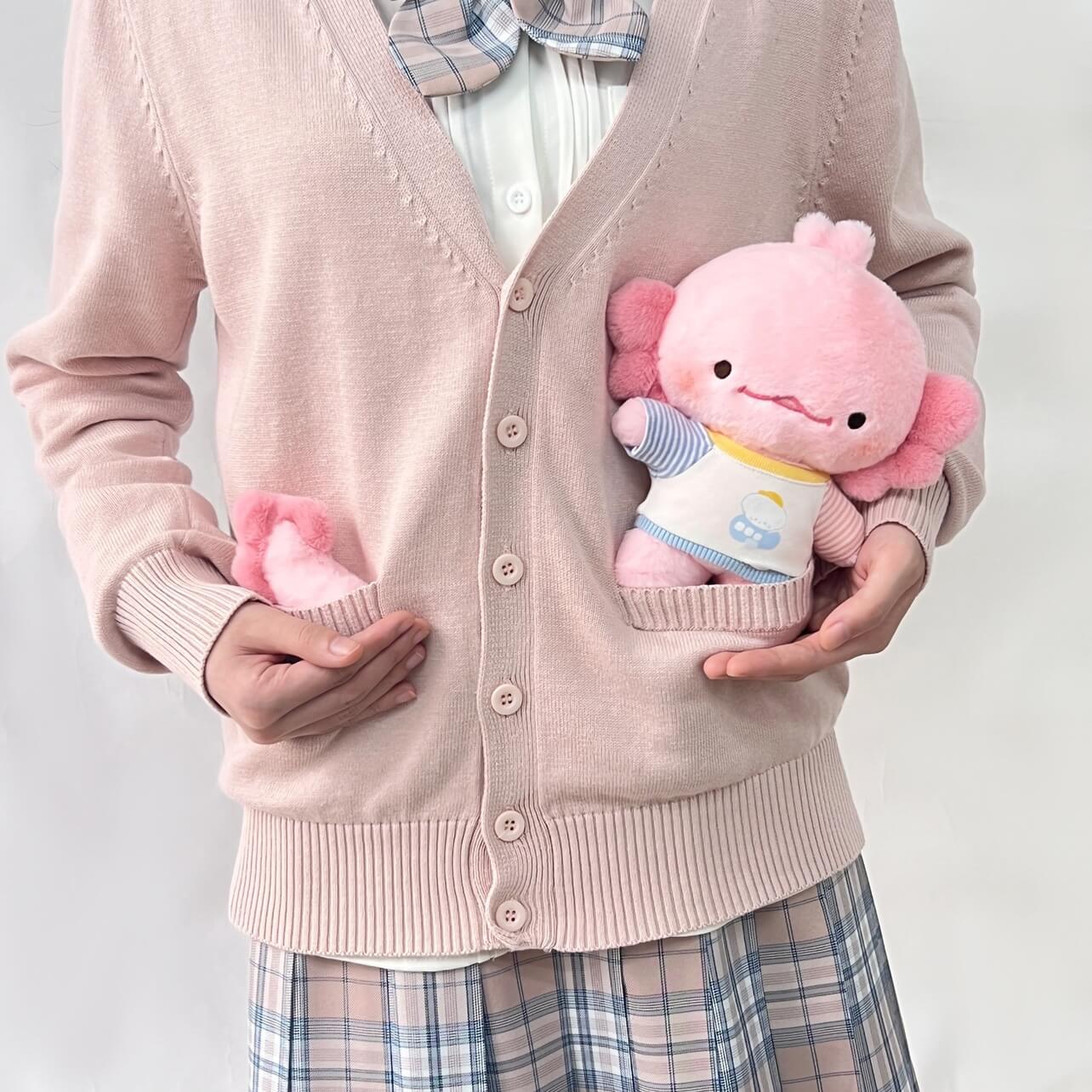 Wholesale 20CM Cheap Pink Skin-friendly Adorable Fluffy Axolotl Plush Toy Stuffed Animal for Children Online Shopping 12