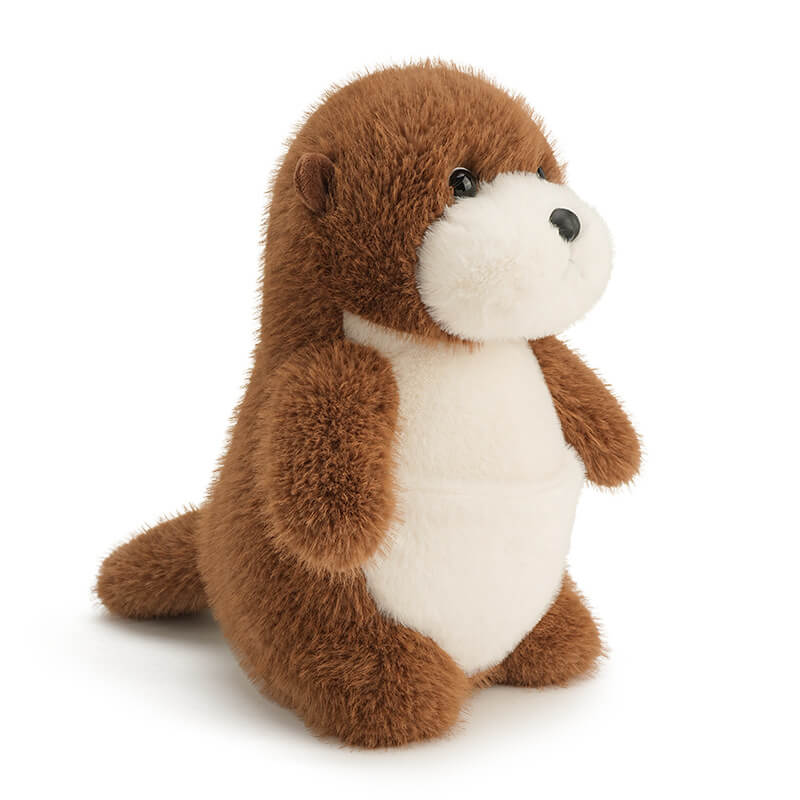 30cm Kawaii Plush Seal Plushies Cute Brown Otter Plush Toys PP Filling Material Cartoon Stuffed Animal 13