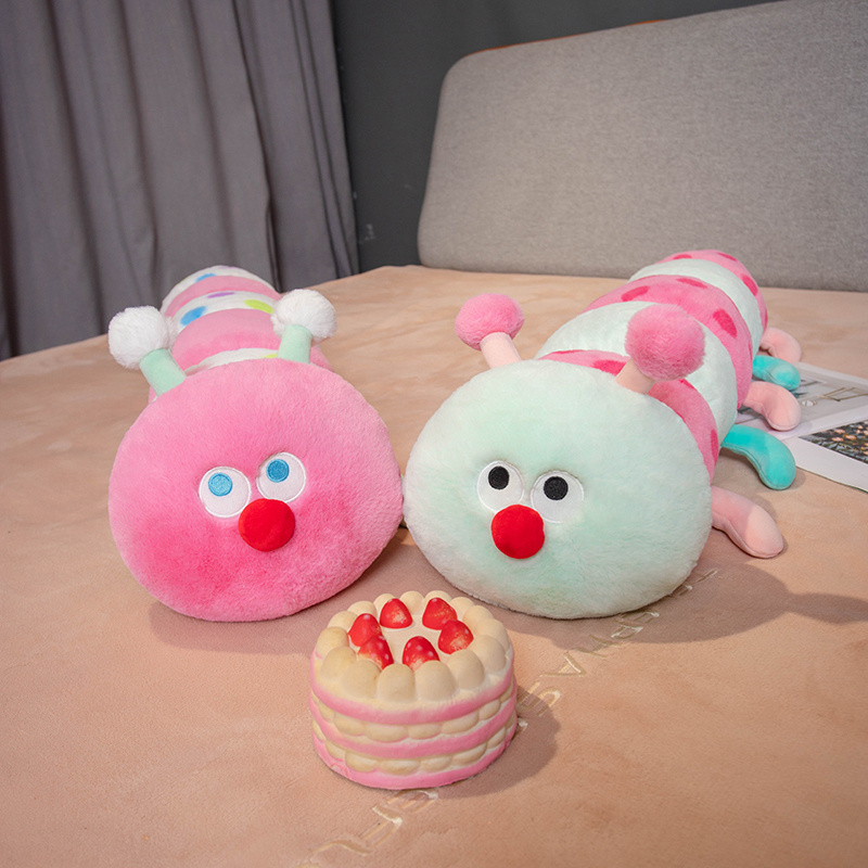 Caterpillar soft toy cartoon caterpillar long pillow with three colors to choose from, funny, cute, and warm gift 13