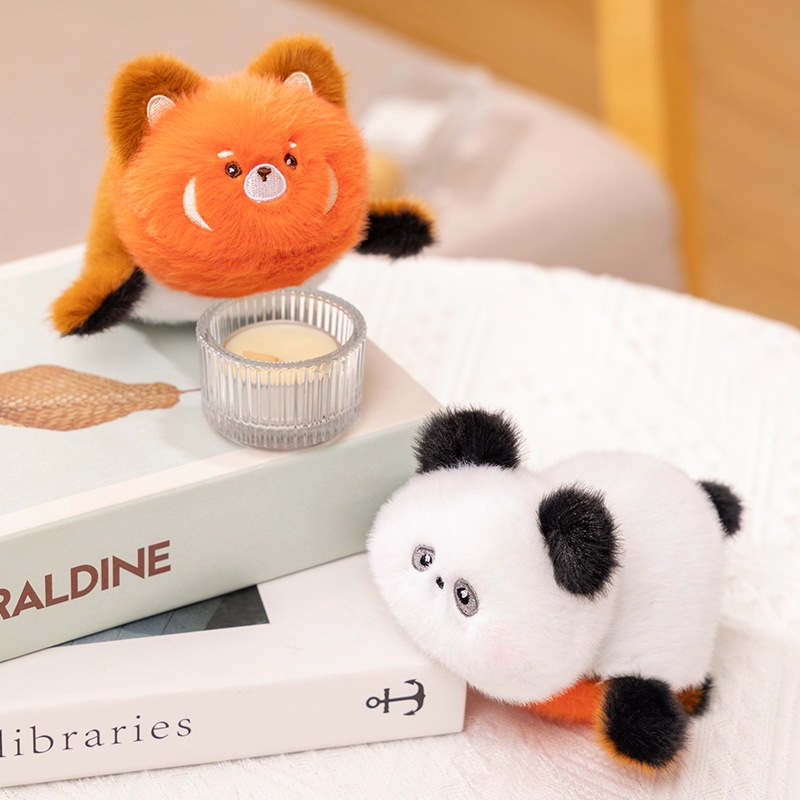 Hot Sale Premium Soft 14cm Red Panda Soft Toy Plush Toy Flip 2 in 1 Reversible Kawaii Stuffed Animal 13