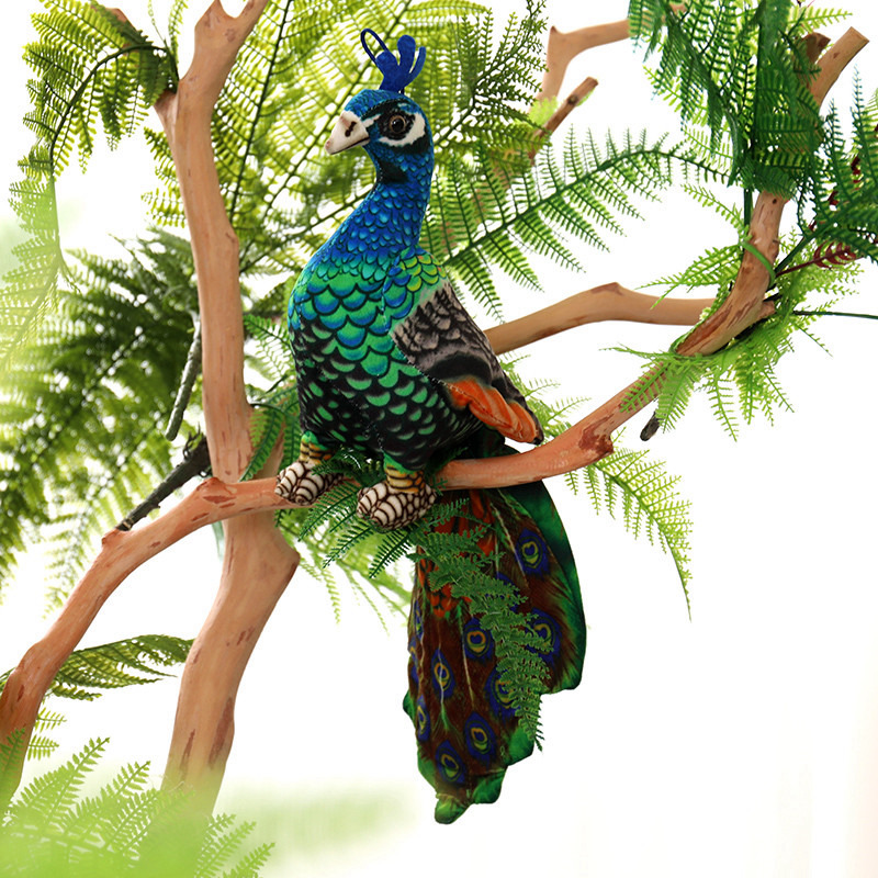 Finch Plushie Simulation Parrot Peacock Plush Doll Creative Design Realistic Styling Factory Direct Sales 15