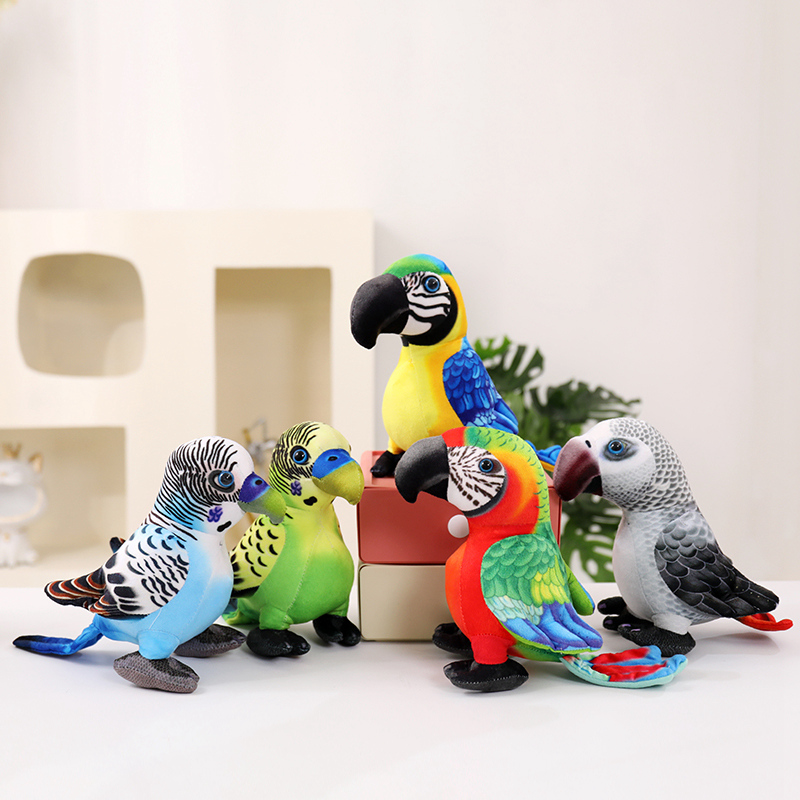 Finch Plushie Simulation Parrot Peacock Plush Doll Creative Design Realistic Styling Factory Direct Sales 14