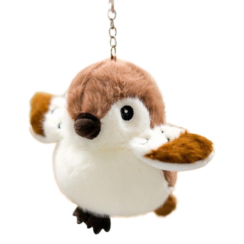 Llavero de peluche de pájaro pinzón de 12 cm al por mayor, mini peluches suaves, muñeco de gorrión para decoración del hogar. 15