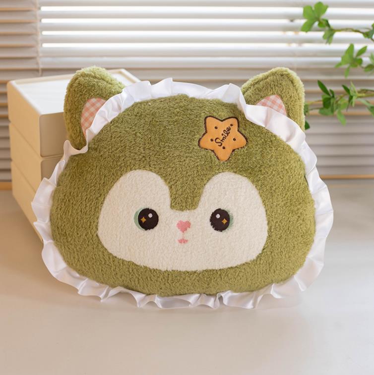 Customized Embroidery Cute Cartoon Rabbit Bear Plush Pillow Sofa Living Room Pillow Fox Plush Pillows 12
