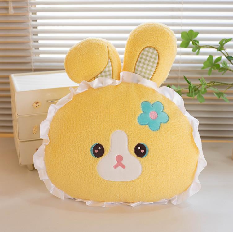 Customized Embroidery Cute Cartoon Rabbit Bear Plush Pillow Sofa Living Room Pillow Fox Plush Pillows 8