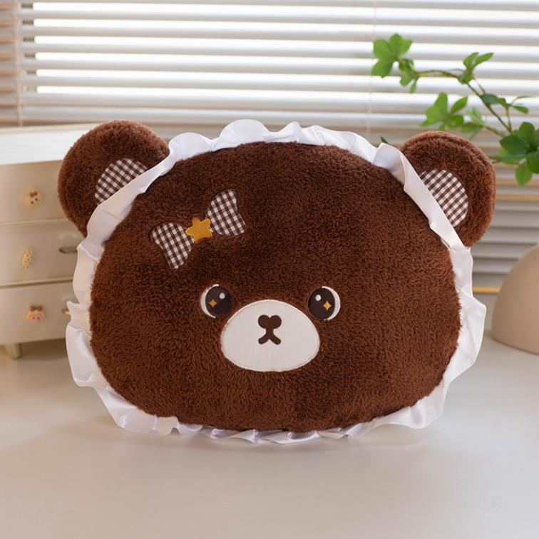 Customized Embroidery Cute Cartoon Rabbit Bear Plush Pillow Sofa Living Room Pillow Fox Plush Pillows 13
