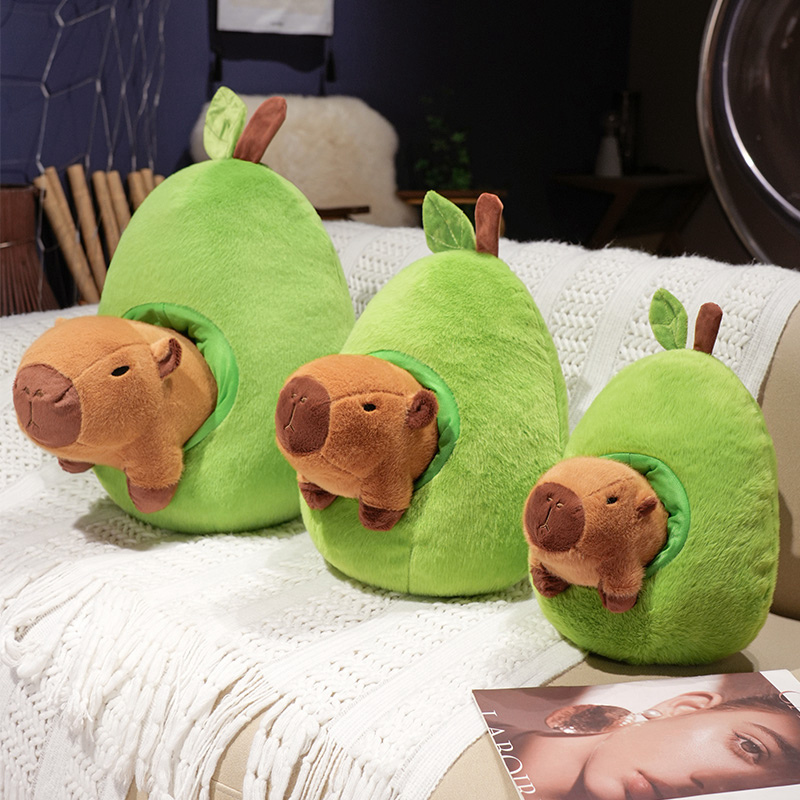 Adorable Avocado Water Dolphin Capybara Plush - Cozy and Huggable Soft Toy for Animal Lovers 11