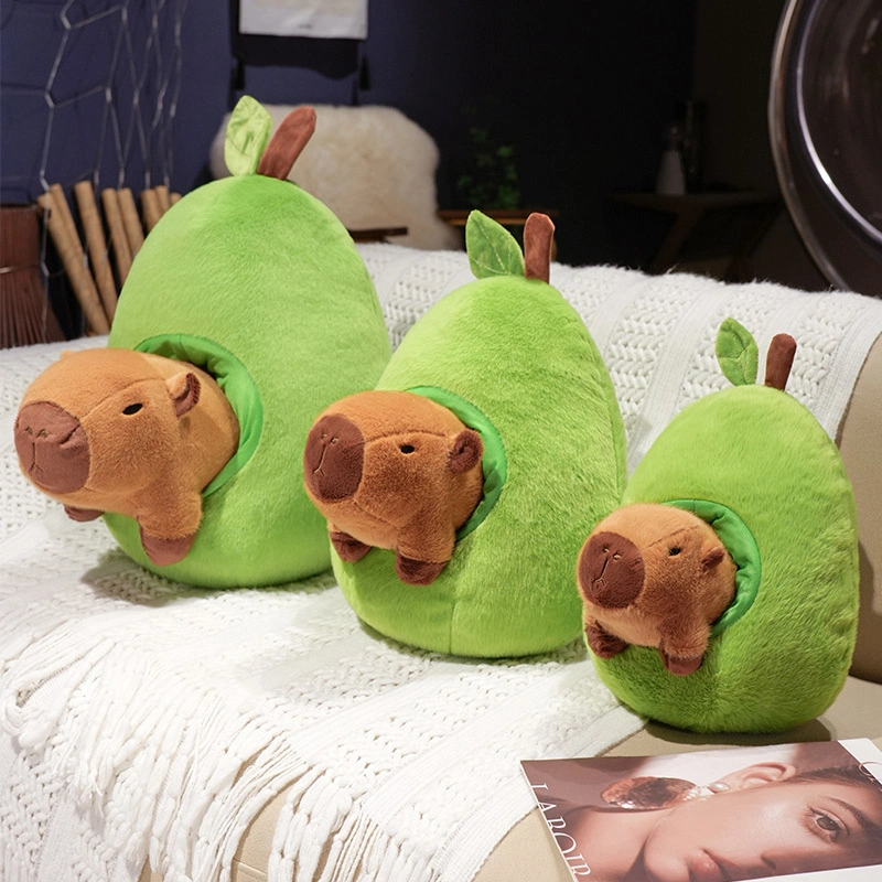 Adorable Avocado Water Dolphin Capybara Plush - Cozy and Huggable Soft Toy for Animal Lovers 1