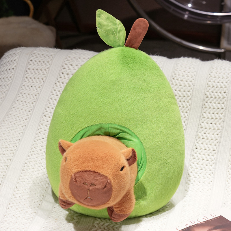 Adorable Avocado Water Dolphin Capybara Plush - Cozy and Huggable Soft Toy for Animal Lovers 12