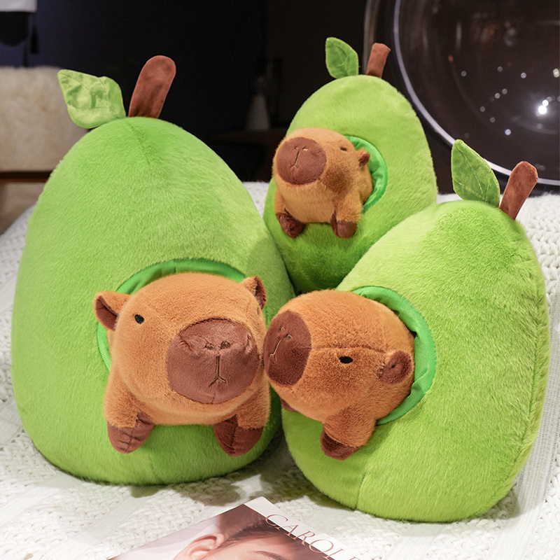 Adorable Avocado Water Dolphin Capybara Plush - Cozy and Huggable Soft Toy for Animal Lovers 13