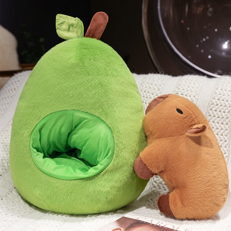 Adorable Avocado Water Dolphin Capybara Plush - Cozy and Huggable Soft Toy for Animal Lovers 15