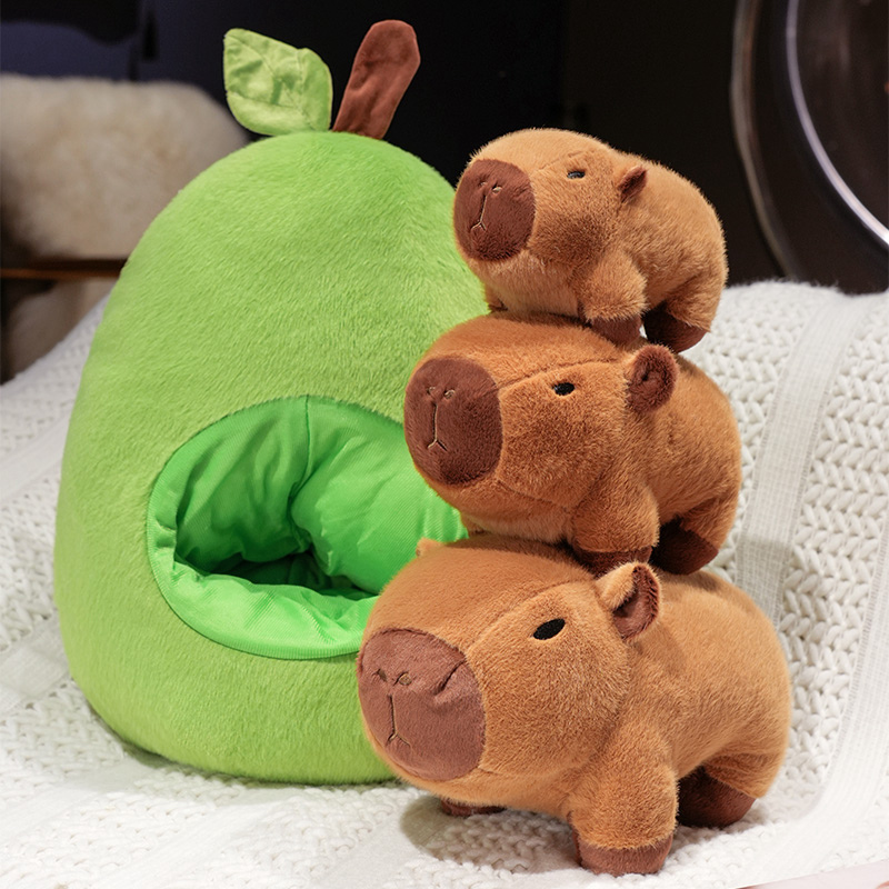 Adorable Avocado Water Dolphin Capybara Plush - Cozy and Huggable Soft Toy for Animal Lovers 14