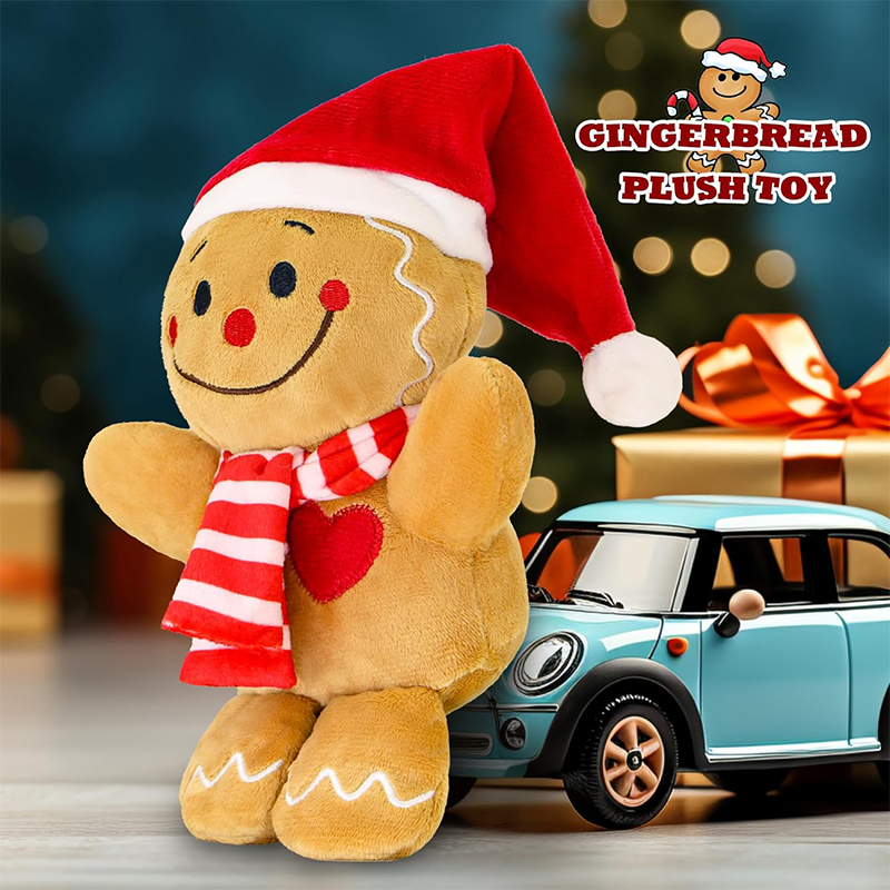 Hot Selling  Adorable 8 Inch Gingerbread Man Plushie Toy Cute Gingy Soft Stuffed Plush Doll Christmas Gifts for Kids 11