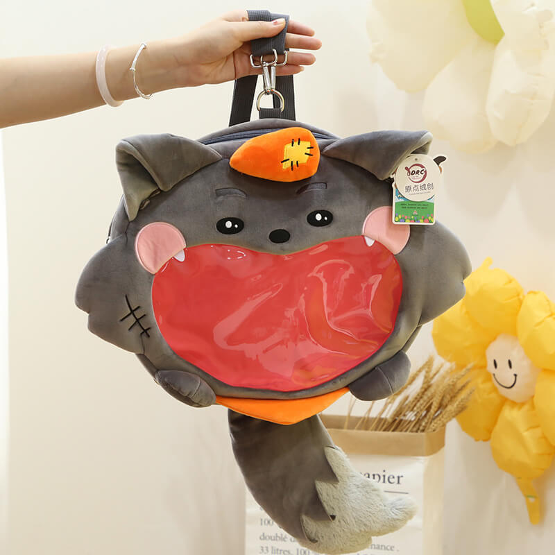 Hot Sale High Quality Wolf  Plush Animal Anime Ita Bag Backpack Ita Bags Cross Body Bag Gifts for Kids and Students 11