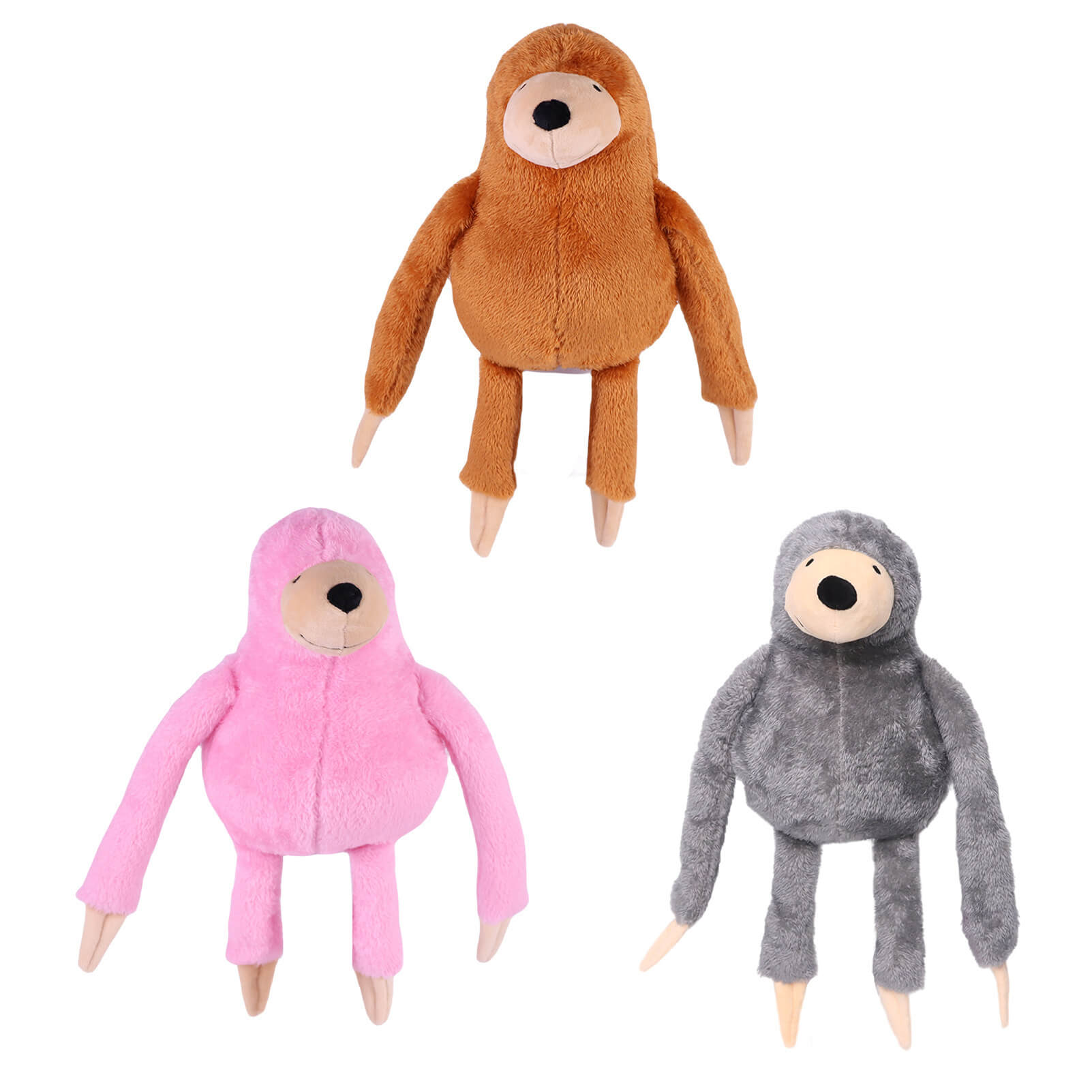 Wholesale 40CM High Quality Lovely Sloth Stuffed Animals ECO-friendly Gray Pink Brown Plush Toys Cheap Price 12