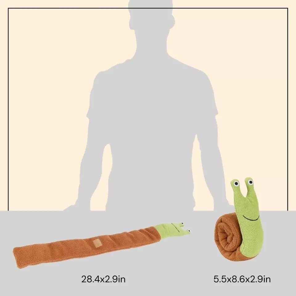 Customized Sustainable Plush Snail  Indestructible Dog Toy Chew Squeaky Toys Dog Sniffing chewers Eco-Friendly Pet Toy 13