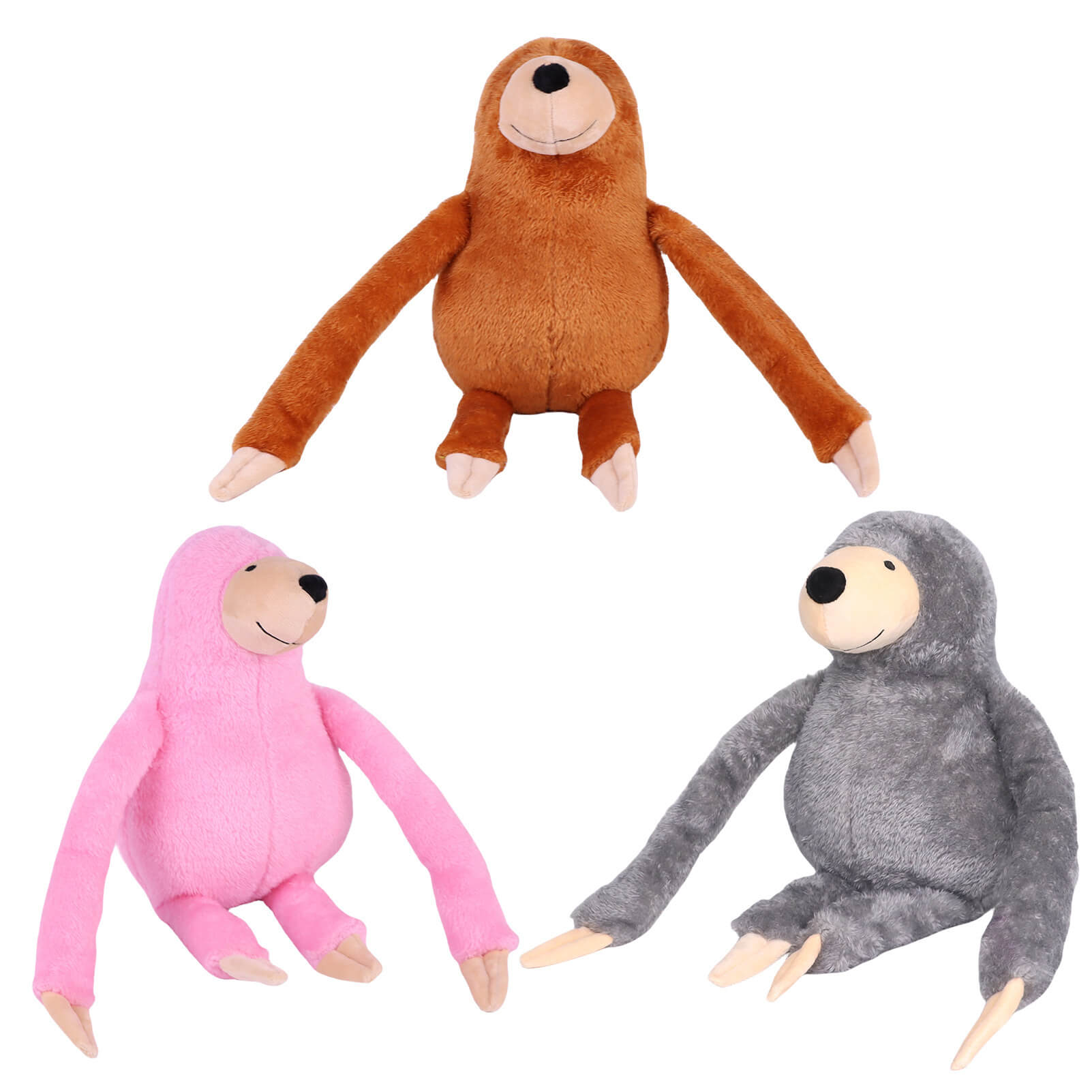 Wholesale 40CM High Quality Lovely Sloth Stuffed Animals ECO-friendly Gray Pink Brown Plush Toys Cheap Price 13