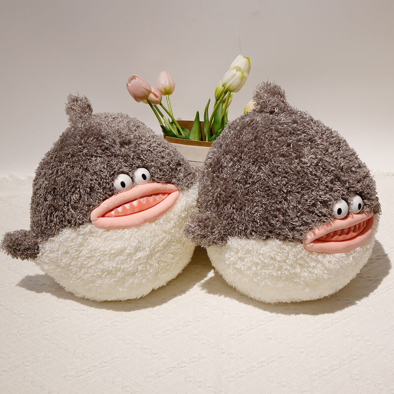 Nouveaux animaux marins en peluche : requin-baleine, fugu, peluche douce, cadeau créatif, oreiller moelleux pour enfants 11