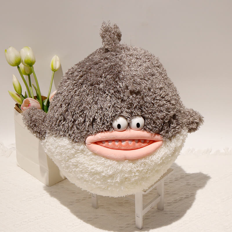 Nouveaux animaux marins en peluche : requin-baleine, fugu, peluche douce, cadeau créatif, oreiller moelleux pour enfants 12