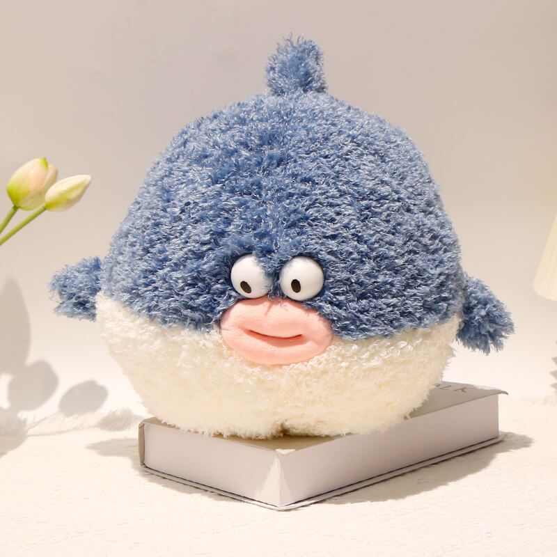 Nouveaux animaux marins en peluche : requin-baleine, fugu, peluche douce, cadeau créatif, oreiller moelleux pour enfants 13