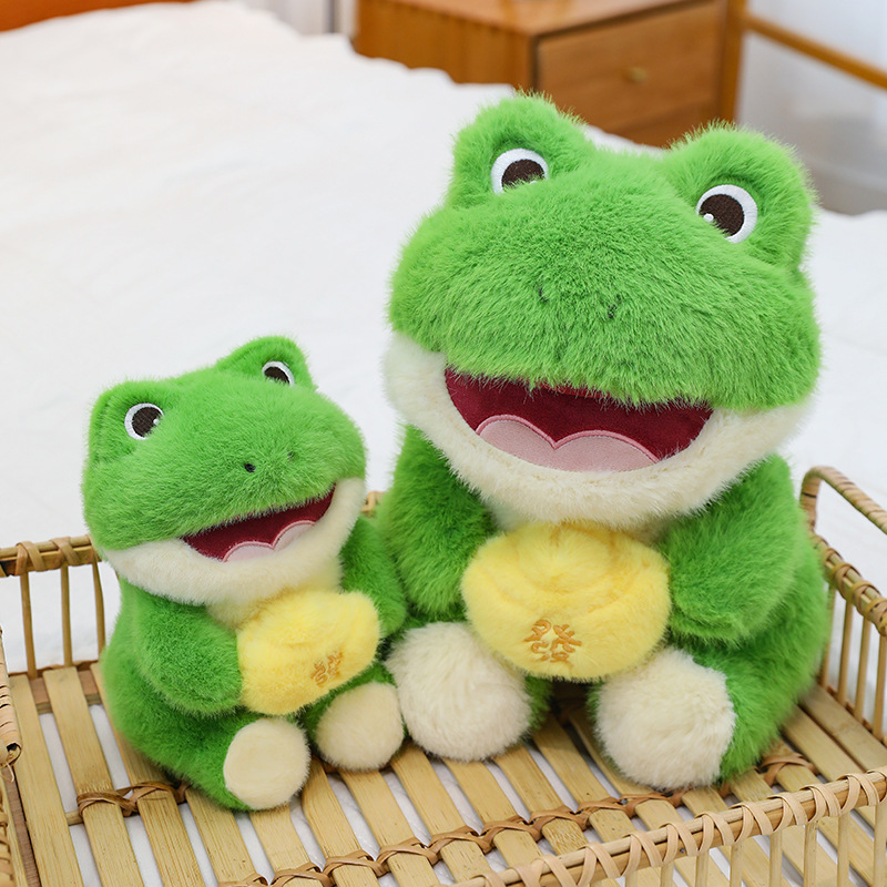 OEM Factory Cute Frog  Plush Toy PP Cotton Throw Pillow Super Soft Stuffed Animals Children's Birthday Gift 14