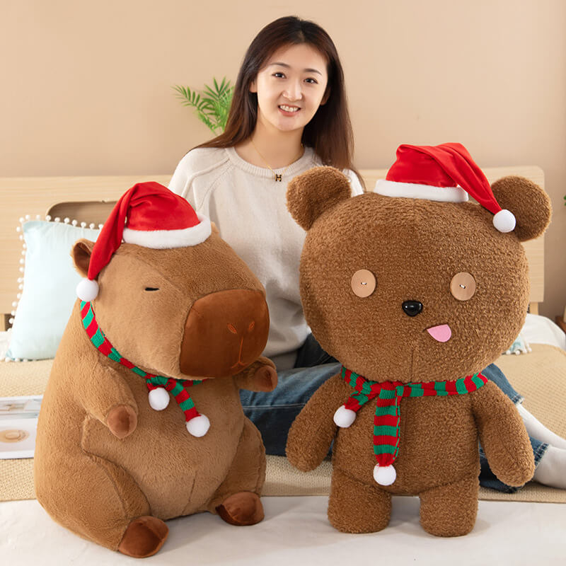 Cheap Christmas Toy Wholesale Cute Timi Bear Cartoon Simulation Capybara Soft Toy With PP Filling At Factory Price 14
