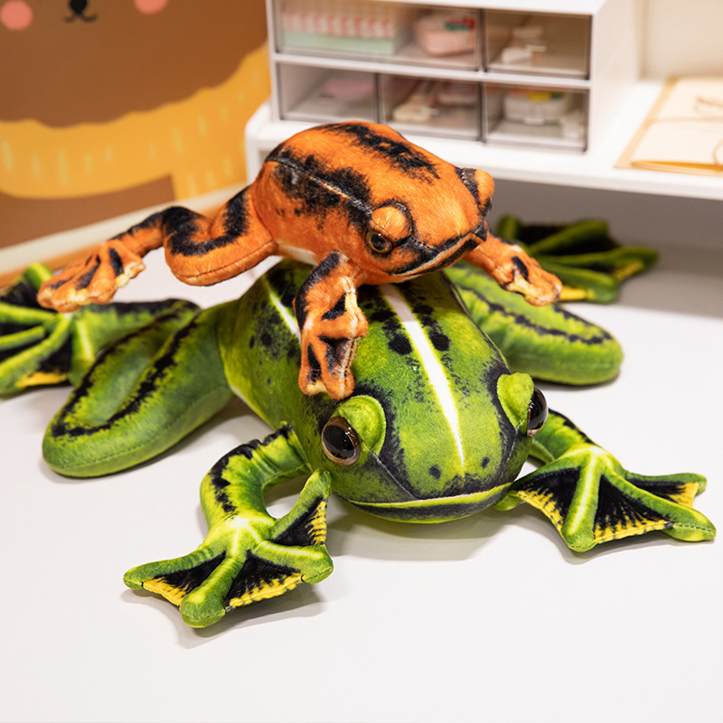 Frog Plush Toy: Available in Orange and Green Colors, Realistic Simulation Frog Plush Doll Design 12