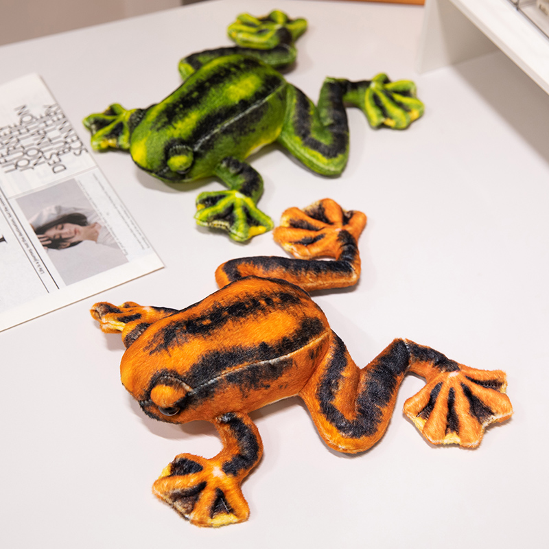Frog Plush Toy: Available in Orange and Green Colors, Realistic Simulation Frog Plush Doll Design 11