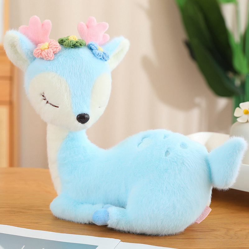 Deer Plushie available in pink and blue colors, cute deer plush toy, soft and comfortable, with a beautiful meaning 12
