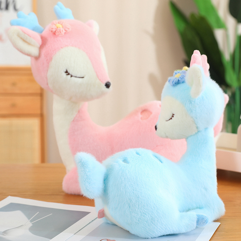 Deer Plushie available in pink and blue colors, cute deer plush toy, soft and comfortable, with a beautiful meaning 15