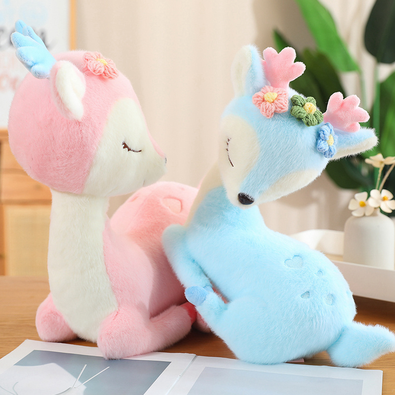 Deer Plushie available in pink and blue colors, cute deer plush toy, soft and comfortable, with a beautiful meaning 14