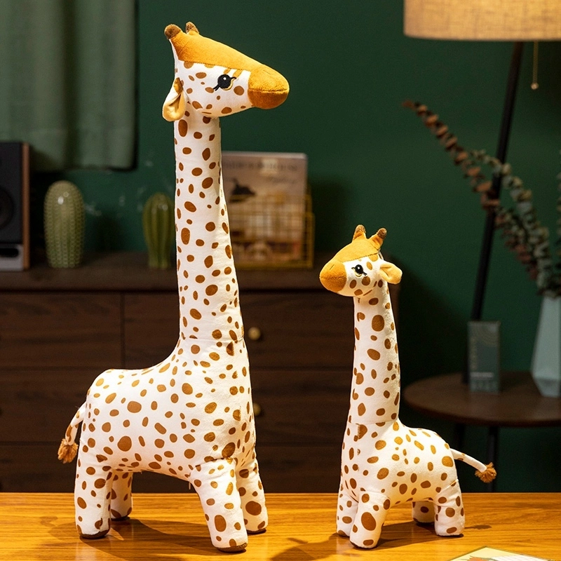 Super cute giraffe plush toy cartoon forest animals cute and warm home decoration factory direct sales 1