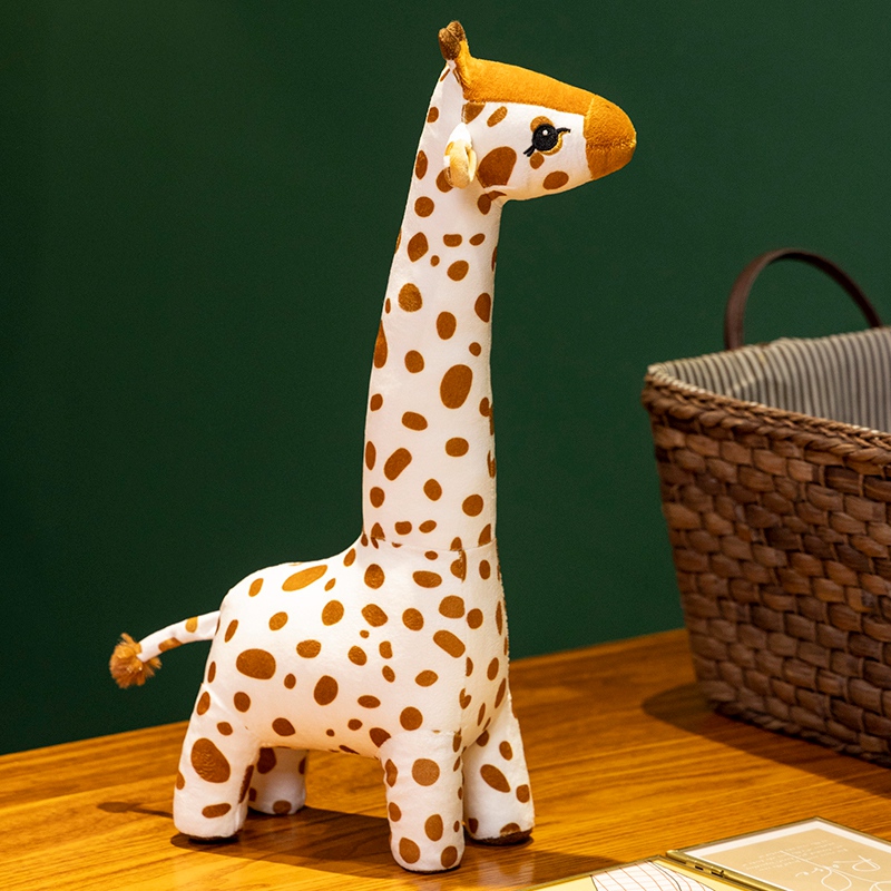 Super cute giraffe plush toy cartoon forest animals cute and warm home decoration factory direct sales 12