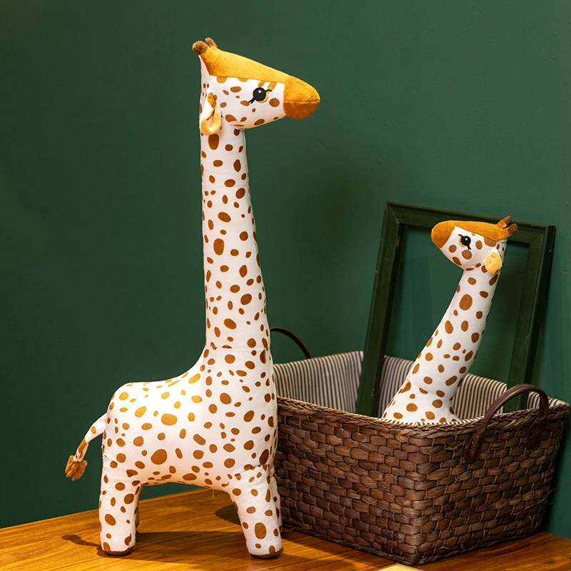 Super cute giraffe plush toy cartoon forest animals cute and warm home decoration factory direct sales 16