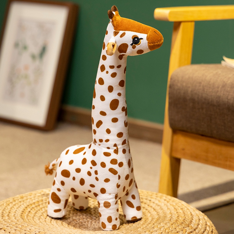 Super cute giraffe plush toy cartoon forest animals cute and warm home decoration factory direct sales 14