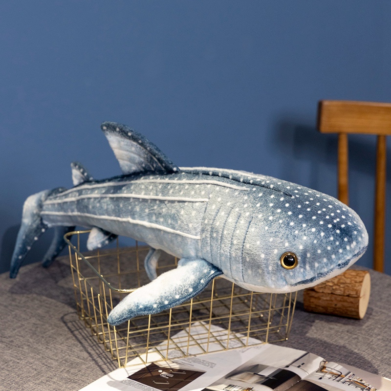 Tiburón ballena de peluche, simulación de criaturas marinas, muñeco de peluche de tiburón ballena, diseño creativo, moderno, para el hogar, Warmies Plush 11