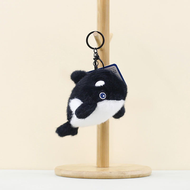 12cm Shark Dolphin Seal Killer Whale Shark Plushie Keychain Pendant Doll Small Mini  Stuffed Animal Kids Gift Cartoon 10