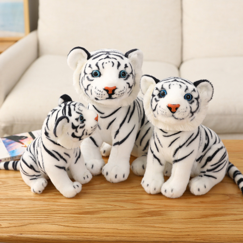 Wholesale Creative Simulation Tiger Plush Toys Artificial Stuffed Animal in Stock Gift Fun Plush For Home Decoration 12