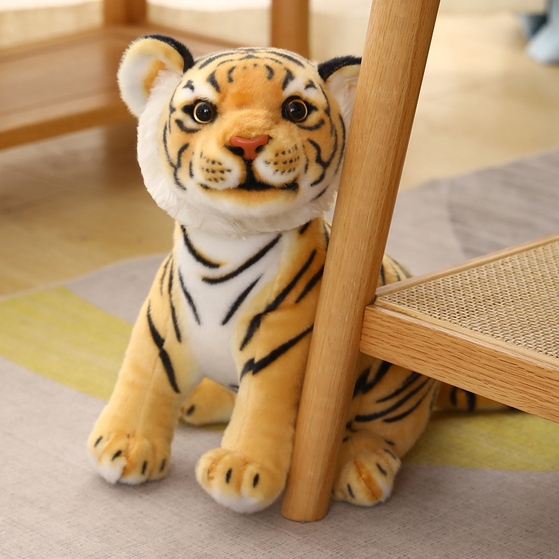 Wholesale Creative Simulation Tiger Plush Toys Artificial Stuffed Animal in Stock Gift Fun Plush For Home Decoration 15