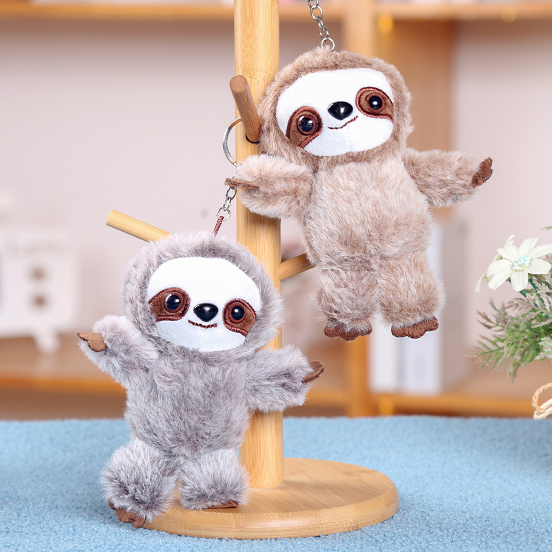 Peluche Paresseux, Pendentif Porte-clés, Accessoires pour Sac à Poupée, Jouets en Peluche, Cadeaux d'Anniversaire, Poupée Mignonne, Vente en Gros 11