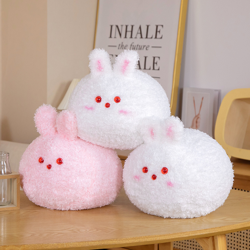 Peluche lapin aux yeux rouges, douce et mignonne, confortable et réconfortante, pour une décoration chaleureuse et douillette. 11