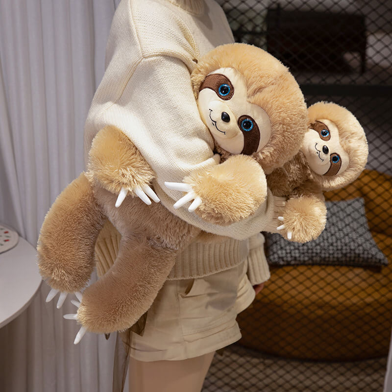 EN STOCK Vente en gros de peluches paresseux géantes Kawaii douces de 35/50 cm - Oreiller et peluche paresseux confortables et mignons 17