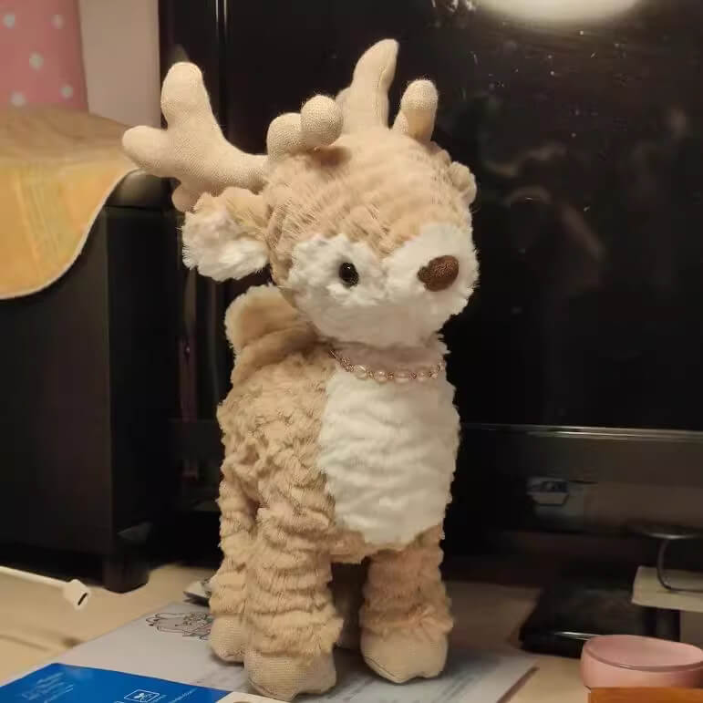 Factory Direct Selling 36cm Cute Elk Doll Stuffed Animal Plush Toy Reindeer Soft Doll Home Decoration 11
