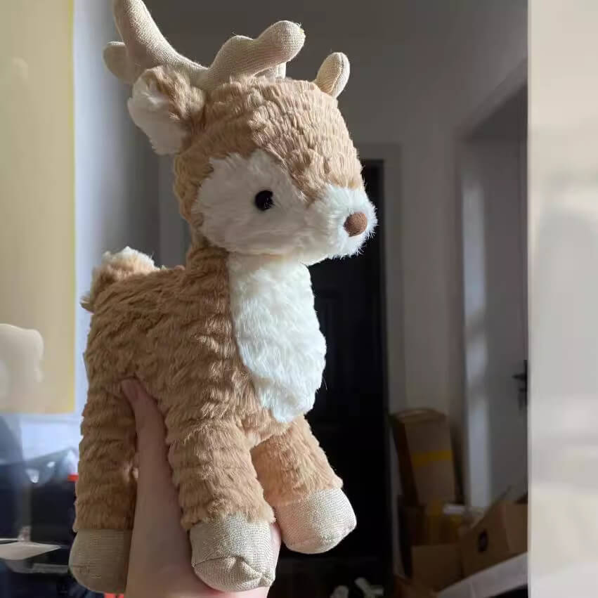 Factory Direct Selling 36cm Cute Elk Doll Stuffed Animal Plush Toy Reindeer Soft Doll Home Decoration 12