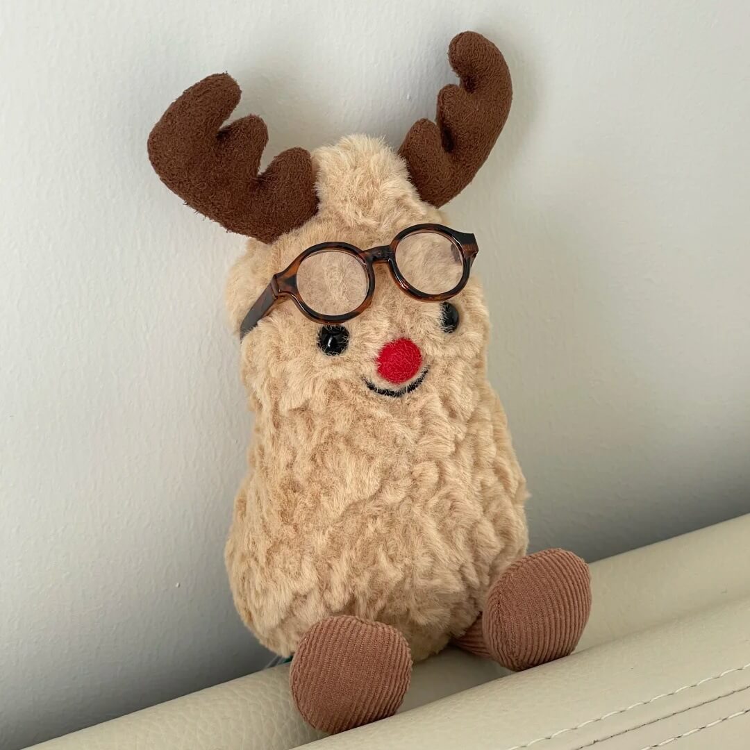 Quality 15CM Christmas New Cute Fun Rudolph The Red  Nosed Reindeer Peanut Plush Toys Soothing Dolls Manufacturer 11