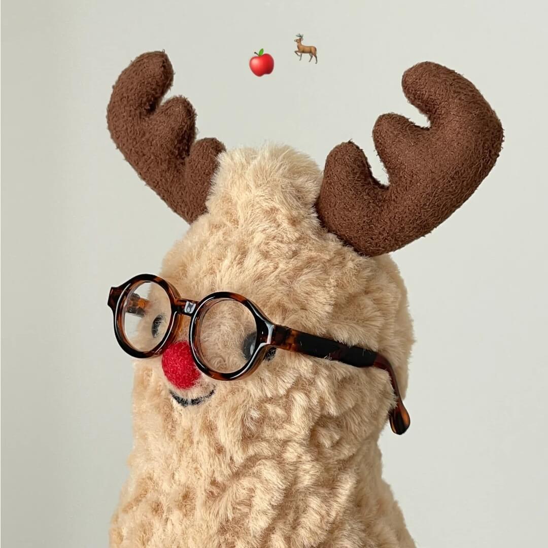 Quality 15CM Christmas New Cute Fun Rudolph The Red  Nosed Reindeer Peanut Plush Toys Soothing Dolls Manufacturer 12