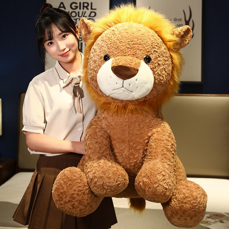 Cute soft 25-50cm Lovely Custom LionStuffed Animal Simulation Lion king Plush Toys lifelike sitting lion Plush Toys 16